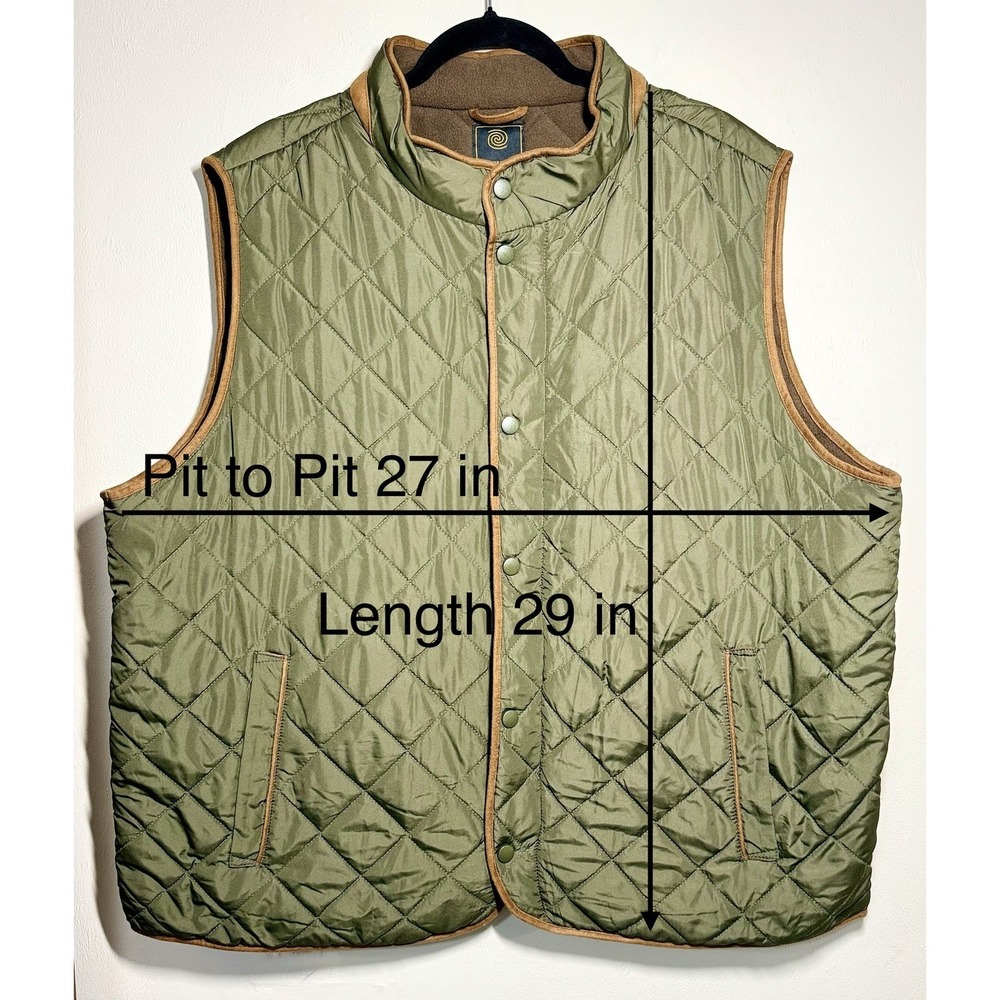 FX Fusion Quilted Field Vest Men's Size 2XL Fleece Lined Full Zip Snap Pockets - Picture 2 of 8